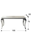 MESA COMEDOR ·BARROQUE· ACERO INOX.